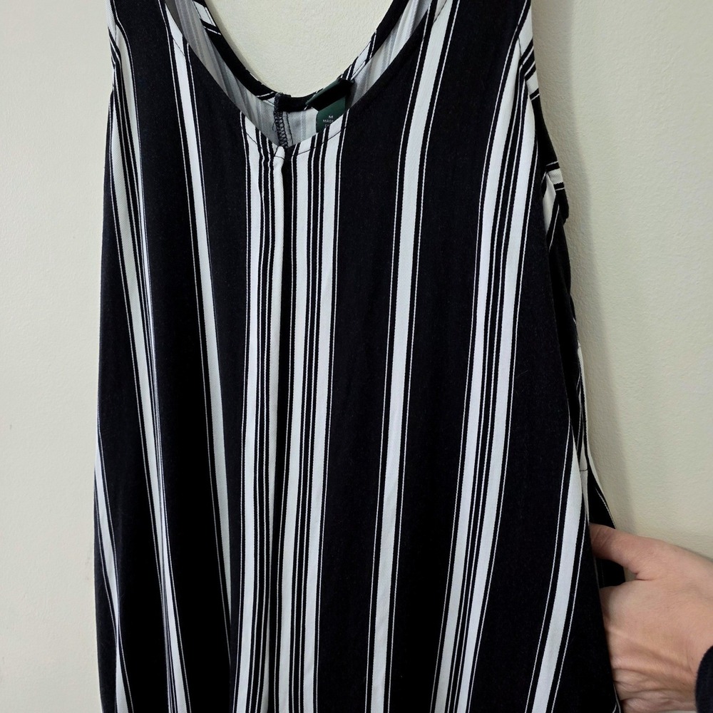 Wild Fable Wide Leg Striped Jumpsuit Sz M‎ Suspender Overall Twee Whimsy Boho - Picture 5 of 14